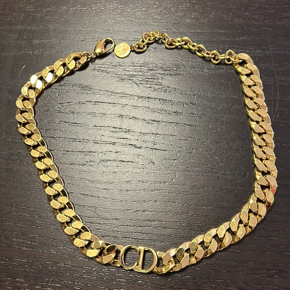 Christian Dior Daneuse Etoille CD Choker Necklace in Gold Finish - Picture 2 of 11